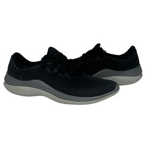 Crocs sneaker 206715 Literide 360 Pacer men 7 W9 mesh minimalist shoe black gray